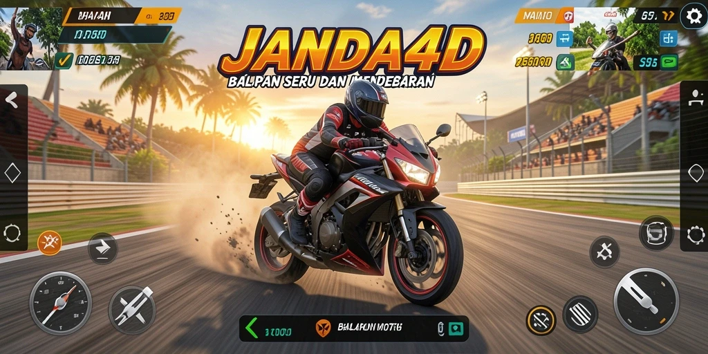 Tampilan menarik dari gameplay balapan motor JANDA4D.