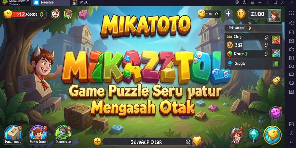 Tampilan gameplay menarik dari MIKATOTO dengan berbagai puzzle.